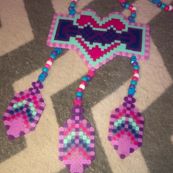 Porter Robinson Dreamcatcher perler rave necklace - Picture 2 of 3